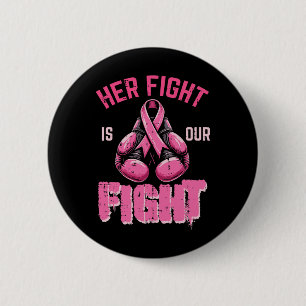 Badge Rond 5 Cm Cancer du sein Sa lutte Notre lutte Aware Boxing W