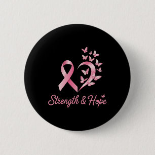 Badge Rond 5 Cm Cancer du sein - Sensibilisation aux papillons du 