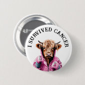 Badge Rond 5 Cm Cancer du sein survivant (Devant & derrière)