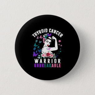 Badge Rond 5 Cm Cancer Femme Guerrière Violet rose Ruban Sensibili