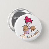 BADGE ROND 5 CM CANCER FIGHT-CHILDHOOD (Devant & derrière)