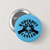 Badge Rond 5 Cm Cancer Knockout (Devant & derrière)