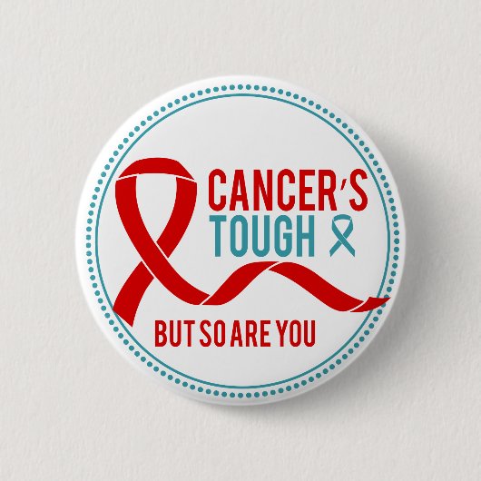 Badge Rond 5 Cm Cancer, Mais Vous Aussi Bouton (Devant)