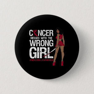 Badge Rond 5 Cm Cancer Mis Au Courant Avec La Mauvaise Cellule Fau