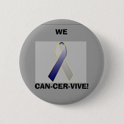 BADGE ROND 5 CM CANCER, NOUS, CAN-CER-VIVE ! (Devant)