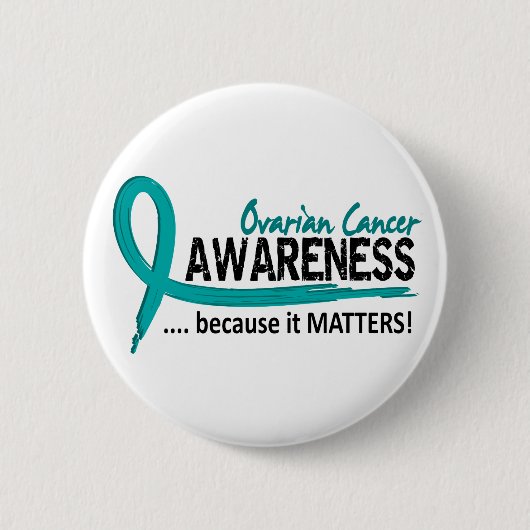 Badge Rond 5 Cm Cancer ovarien de la conscience 2 (Devant)