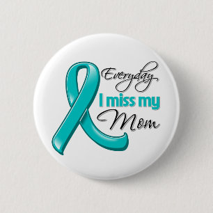 Badge Rond 5 Cm Cancer ovarien quotidien de Mlle My Mom d'I