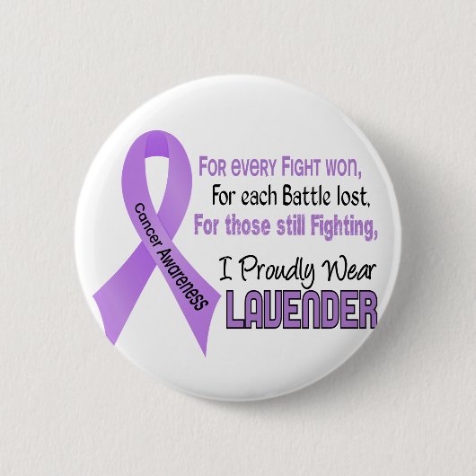 Badge Rond 5 Cm Cancer pour le chaque ..... je porte fièrement la (Devant)