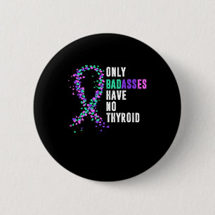 Badge Rond 5 Cm Cancer Ruban Thyroidectomie Démontage Bades de chi