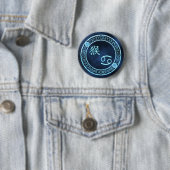 Badge Rond 5 Cm Cancer/Singe (En situation)