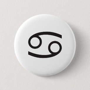 BADGE ROND 5 CM CANCER, SYMBOLE HOROSCOPE