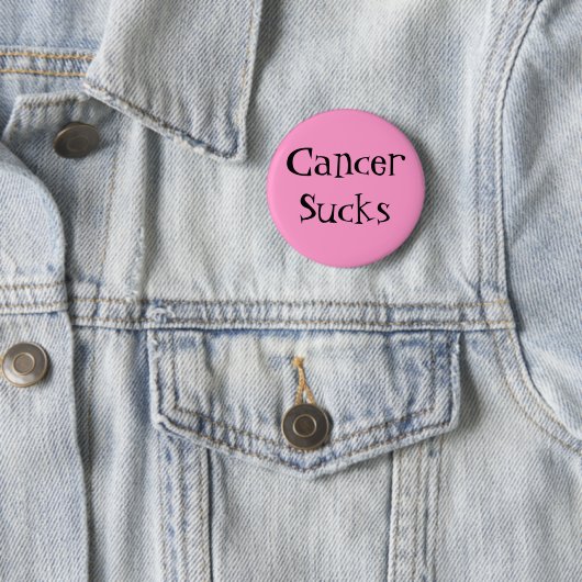 Badge Rond 5 Cm CancerSucks - customisé (En situation)