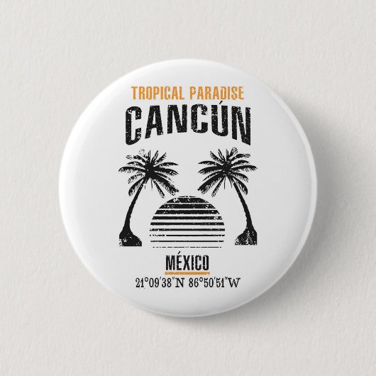 Badge Rond 5 Cm Cancún (Devant)
