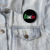 Badge Rond 5 Cm Cancun, Mexique (En situation)