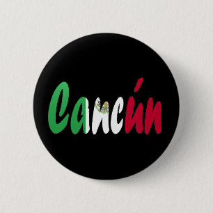 Badge Rond 5 Cm Cancun, Mexique