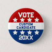 Badge Rond 5 Cm Candidat à l'élection personnalisée (Devant)