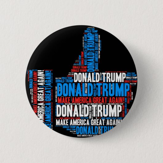 Badge Rond 5 Cm Candidat présidentiel de Donald Trump 2016 (Devant)
