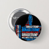 Badge Rond 5 Cm Candidat présidentiel de Donald Trump 2016 (Devant & derrière)