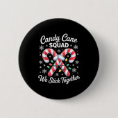 Badge Rond 5 Cm Candy Cane Squad Cute Christmas Matching Design (Devant)