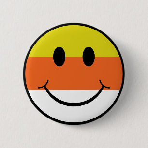 Badge Rond 5 Cm Candy Corn Face