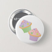 Badge Rond 5 Cm Candy Hearts Cupcakes (Devant & derrière)