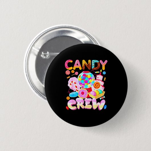 Badge Rond 5 Cm Candy Land Candy Crew Party Halloween Costumes Adu (Devant & derrière)