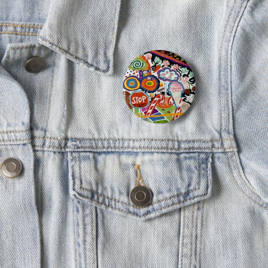 Badge Rond 5 Cm Candyland (En situation)