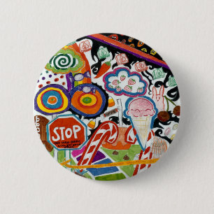 Badge Rond 5 Cm Candyland