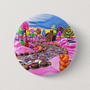 Badge Rond 5 Cm Candyland rose