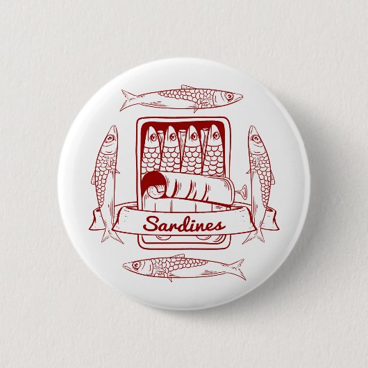 Badge Rond 5 Cm Canette de sardines (Devant)
