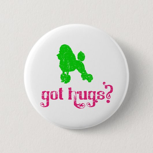 Badge Rond 5 Cm Caniche (Devant)