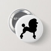 Badge Rond 5 Cm Caniche standard coupé (Devant & derrière)