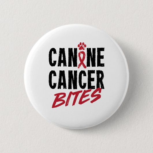Badge Rond 5 Cm Canine Cancer mord Chien Carcinome Sensibilisation (Devant)