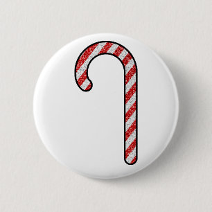Badge Rond 5 Cm Canne à sucre pailletée