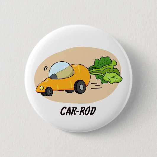 Badge Rond 5 Cm Canne-voiture Funny Carrot Pun (Devant)