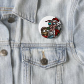 Badge Rond 5 Cm Cannibale Claus (En situation)