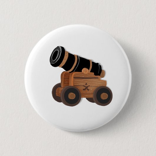 Badge Rond 5 Cm Canon pirate (Devant)