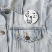 Badge Rond 5 Cm Cant Toucher Cactus (En situation)