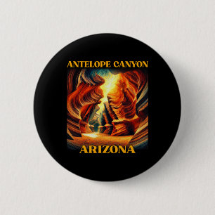 Badge Rond 5 Cm Canyon de l'Antilope Arizona Randonnée Camping
