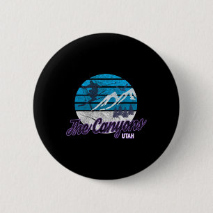 Badge Rond 5 Cm Canyons Utah Usa Station de ski Snowboard 1