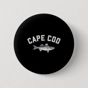 Badge Rond 5 Cm Cape Cod Striper Striper B Fun Fishing Design