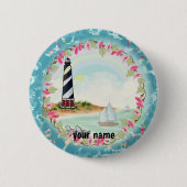 Badge Rond 5 Cm Cape Hatteras Lighthouse (Devant)