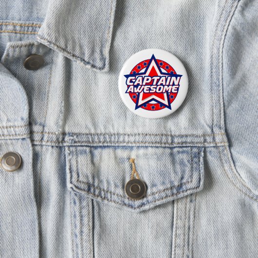 Badge Rond 5 Cm Capitaine Awesome (En situation)