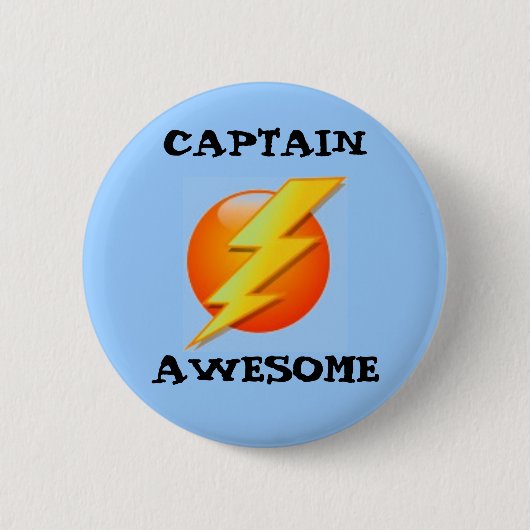 Badge Rond 5 Cm Capitaine Awesome Button (Devant)