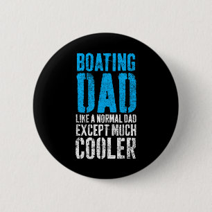 Badge Rond 5 Cm Capitaine de bateau Papa de bateau Fête des Pères