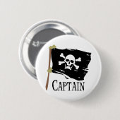 Badge Rond 5 Cm Capitaine de jolly roger (Devant & derrière)