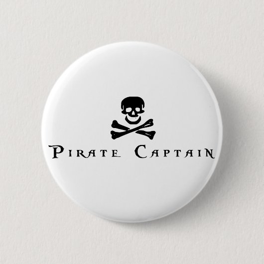 Badge Rond 5 Cm Capitaine de pirate (Devant)