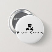 Badge Rond 5 Cm Capitaine de pirate (Devant & derrière)