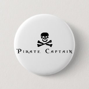 Badge Rond 5 Cm Capitaine de pirate