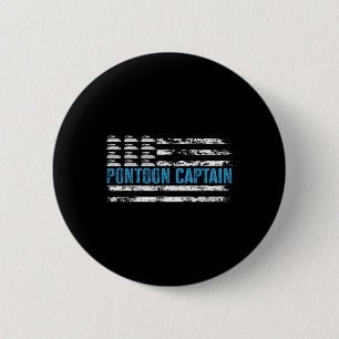 Badge Rond 5 Cm Capitaine de Ponton Drôle de Bateau 4 Juilletponto